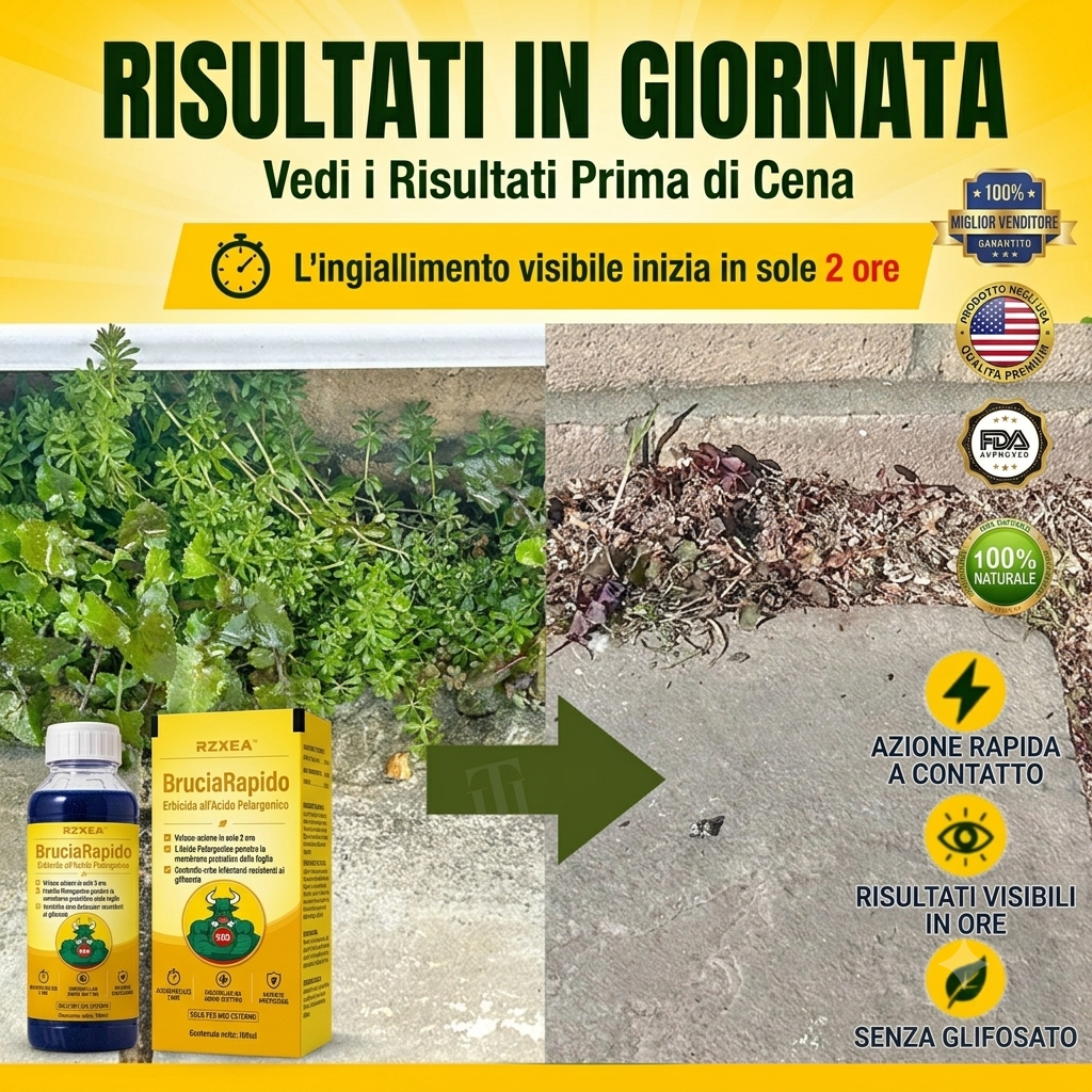 🏆 Nuovo aggiornamento | RZXEA™ RapidoBrucia Erbicida ad Acido Pelargonico